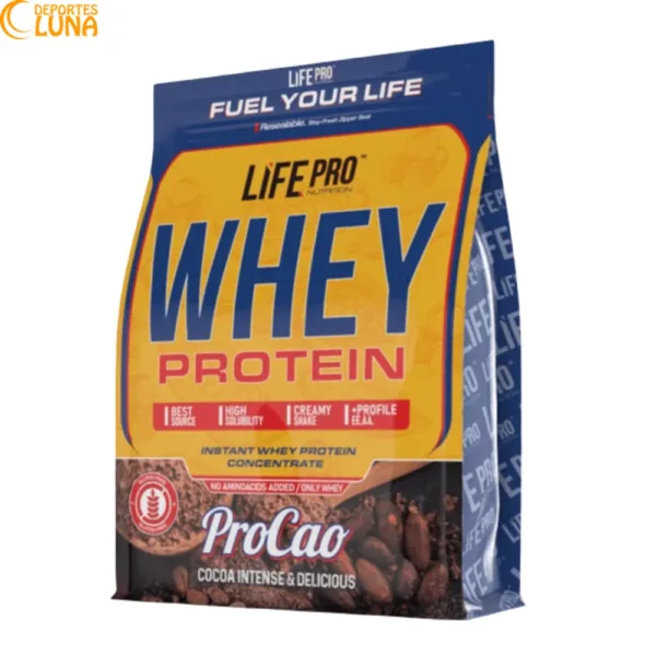 Whey ProCao 1kg Life Pro proteína de suero cacao