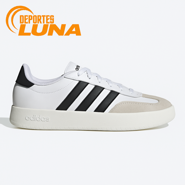 Zapatillas Adidas Barreda JI2306 blancas con franjas negras