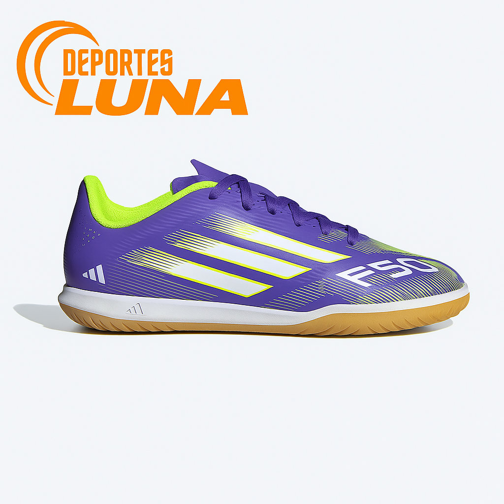 f50-club-in-j Adidas F50 Club IN J zapatillas fútbol sala niño morado/amarillo
