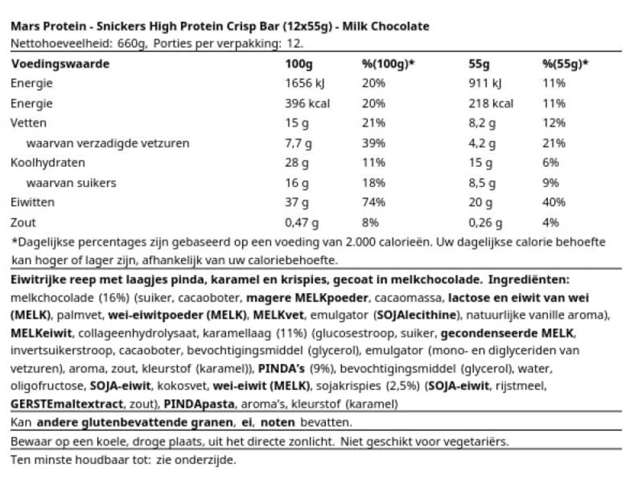 snickers-hiprotein-low-sugar-crisp-nutricion Snickers HiProtein Low Sugar Crisp barrita proteica crujiente nutricion