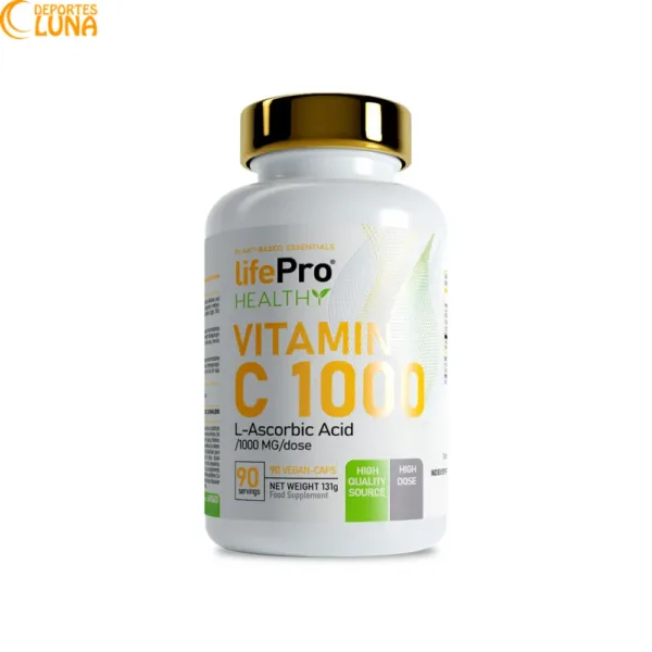 Vitamina C 1000 mg 90 cápsulas Life Pro antioxidante