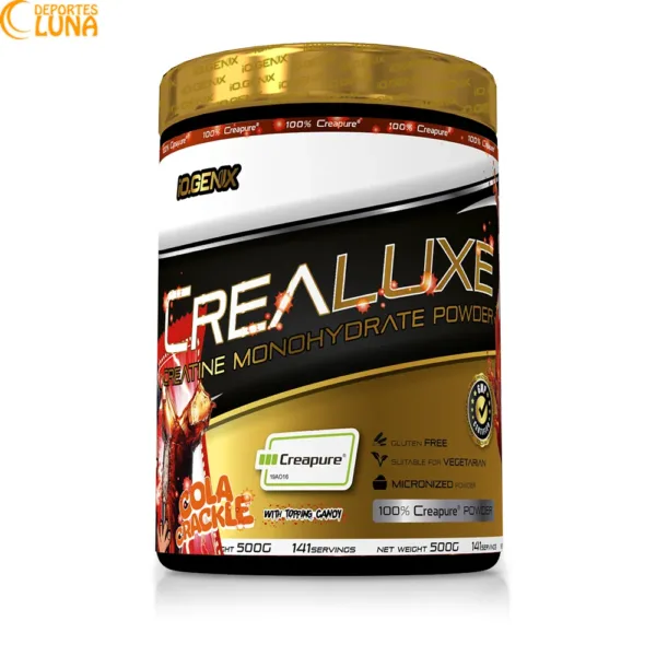 Crealuxe 500 g Creapure de iO.GENIX creatina monohidrato micronizada