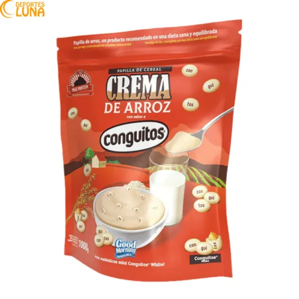 Crema de Arroz Good Morning Conguitos White 1 kg Max Protein para desayuno y nutrición deportiva
