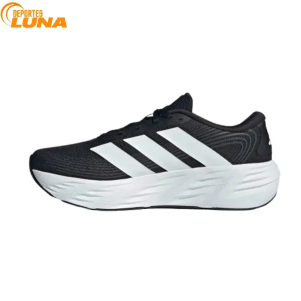 Zapatillas adidas Galaxy 8 IH9812 negras y blancas vista lateral