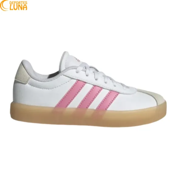 adidas VL Court 3.0 K IH3483 infantiles blancas y rosas