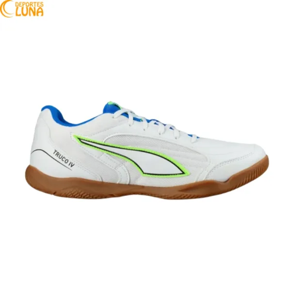 PUMA Truco IV 108845-07 zapatillas fútbol sala blancas vista lateral