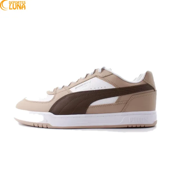Puma Caven III 404484-25 zapatillas beige y marrón vista lateral