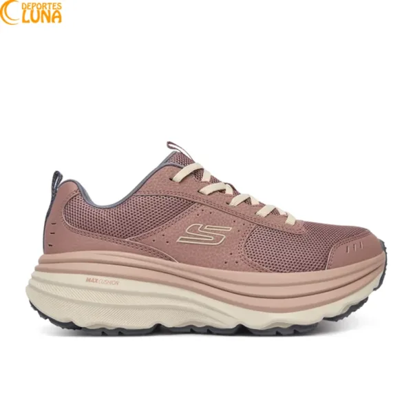 Skechers Max Cushioning Zirrus Cobble Stone 180418/MVE mujer rosa malva vista lateral