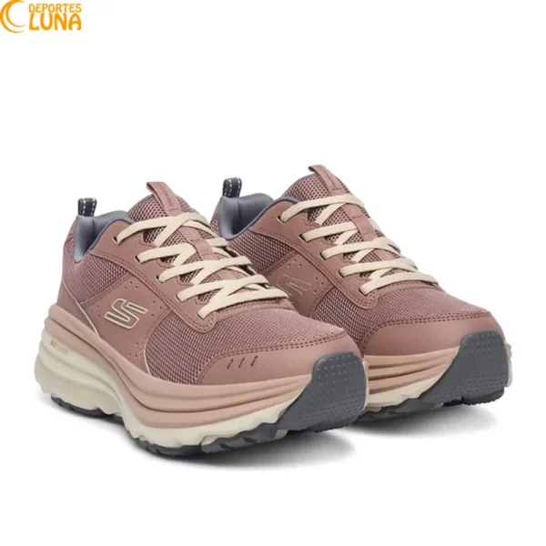 Skechers Max Cushioning Zirrus 180418/MVE rosa malva mujer vista frontal en perspectiva