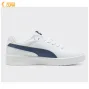 Puma Court Classic JR blancas con logo azul
