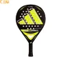 Pala de Pádel adidas HMX Pro Black Green 2026 vista frontal con formato redondo, fibra de vidrio y núcleo EVA Soft para máximo control.